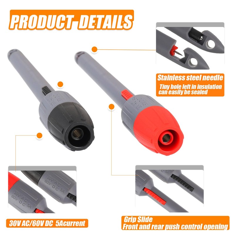 HUAREW Heavy Duty Wire Piercing Probe Insulation Piercing Clip Set
