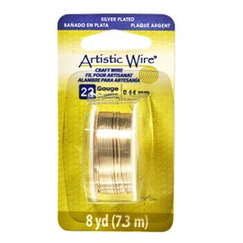 Artistic Wire, 22 Gauge 8 Yards/Pkg, Natural Non-Tarnish Silver