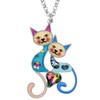 BONSNY - Collar con Colgante para Parejas y Gatos, esmaltado