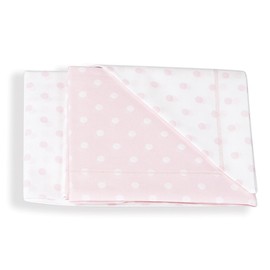 Italbaby 3 Piece Dotted Pram Sheet Set, Pink, Multi-Color, One Size