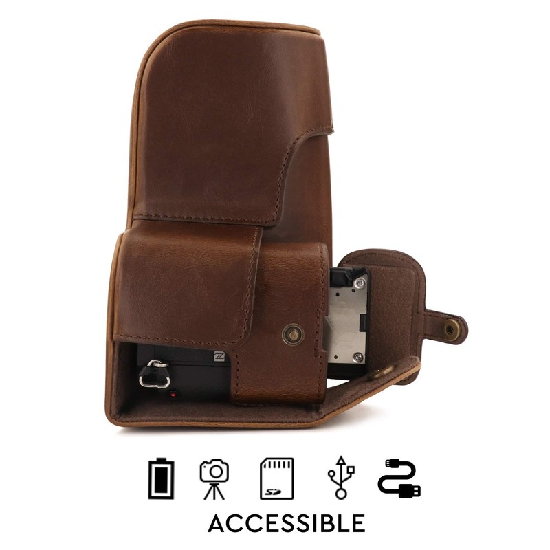 MegaGear MG1805 Ever Ready Leather Camera Case Compatible with Sony