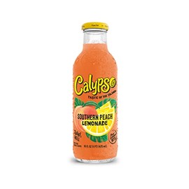 Calypso Lemonades | Made with Real Fruit and Natural Flavors | Southern Peach Lemonade, 16 Fl Oz (Pack of 12)
