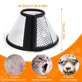 ZXUPOI 1 Collar for Pets Plastic Elizabethan Plastic Elizabethan Collar Soft Cat Protective Collar Lightweight Elizabethan Collar for Kittens Puppies XS (18-22 cm)