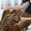 MACEVIA Flannel Fleece King Blanket for Couch, Leopard Print Blanket