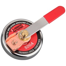 ULIBERMAGNET 1PCS Magnetic Welding Ground Clamp,500AMP Quick Release Strong Gripping Magnetic Mount Welding Support Clamp Tools for Welding Cutting Factories Industries Work Shop Instrument Processing