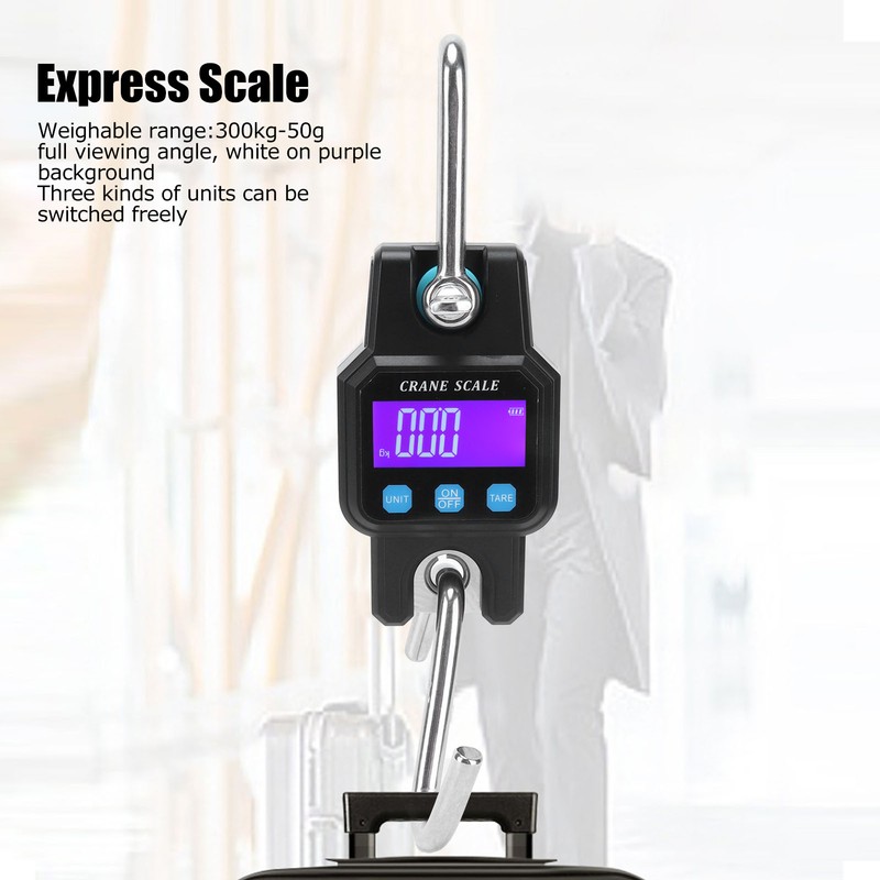 Multifunctional Crane Scale Portable Express Scale APP Charging 300kg/50g Alarm