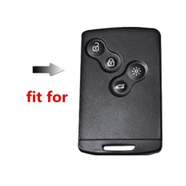 Happyit Car Genuine Leather Smart Key Cover Case for Renault Clio Scenic Megane Duster Sandero Captur Twingo koleos 4 buttons Remote Control (Red)