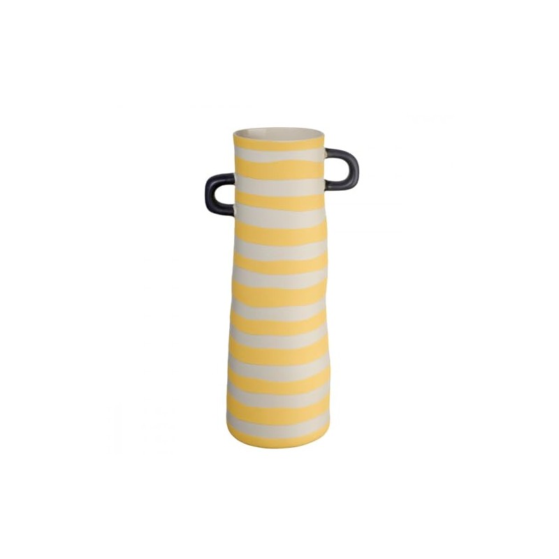 ASA Selection Vase Yellow Striped Rayu L 10 cm W