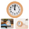 Beech Wooden Mute Silent Alarm Clock No Ticking for Home