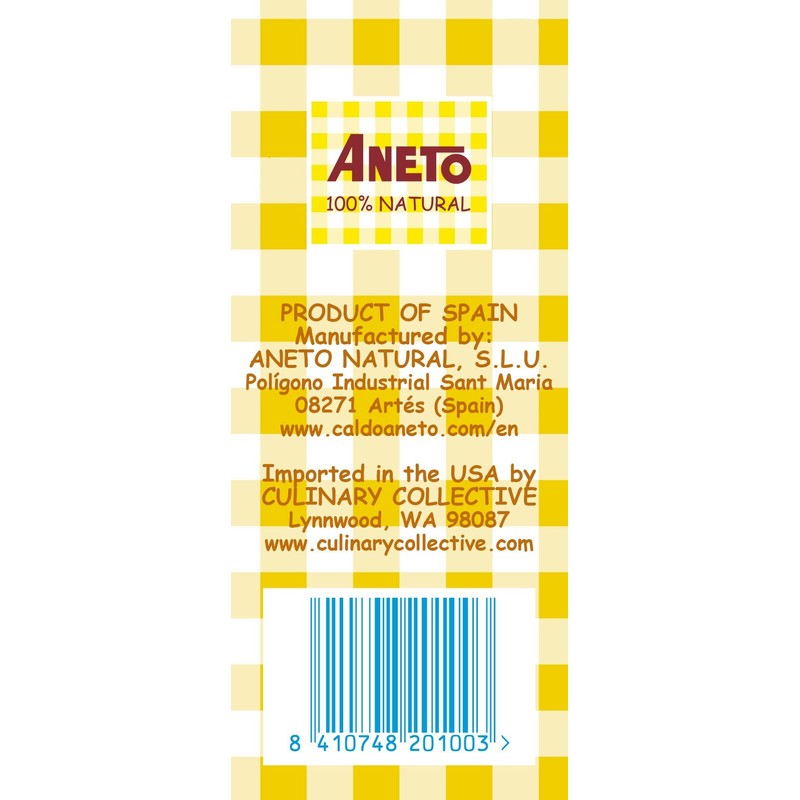 Aneto 100% Natural Chicken Broth, 33.83 Ounce (6 Pack)