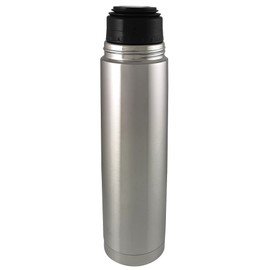 Helios 1104 Active Stainless Steel Insulated Flask, 1 Litre, Robust Thermos Flask for Outdoor & Leisure, BPA-Free, Suitable for Hot and Cold Drinks, 1 Litre, Silver