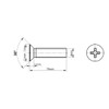 M4 (4mm x 70mm) Phillips Countersunk Machine Screws Flat Head