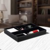 4 Compartments Leatherette Valet Tray Desk Dresser Top Organizer Box
