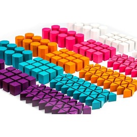 Waldfelsen® 5 Sets of Toy Figures - 200 Infantry, 60 Cavalry and 40 Artillery Suitable for Risk Board Game (Colours: White, Pink, Orange, Turquoise & Purple)