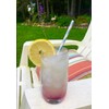 Light Blue Striped Drinking Paper Straws for Birthday Party Wedding