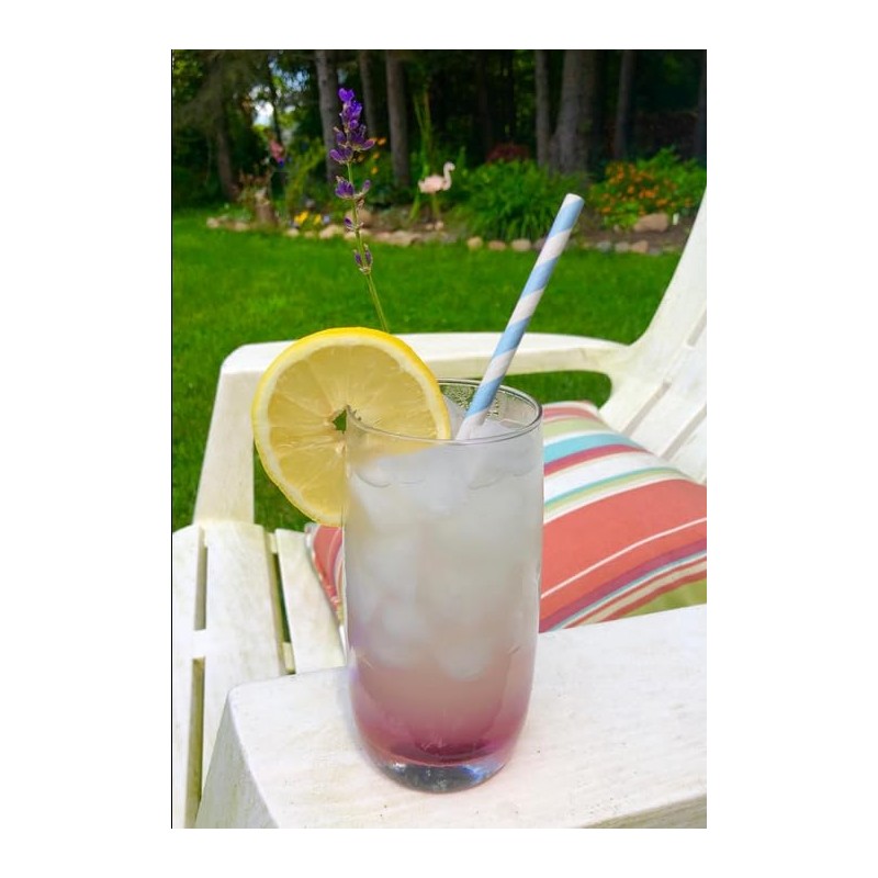Light Blue Striped Drinking Paper Straws for Birthday Party Wedding