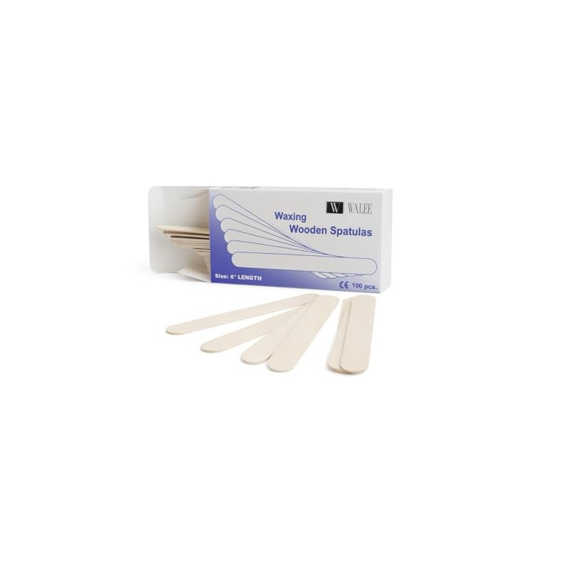 Walee Professional Salon Quality Disposable Wooden Spatulas for Waxing, Hygenic