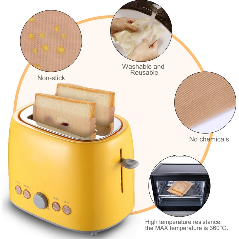 10 Toaster Bags Reusable grilled cheese bags Non Stick Toaster