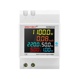 Hsthe Sea Digital Electricity Meter AC40-300V 100A,Energy Meter Single Phase 6 in 1 AC Ammeter Voltmeter,Power Consumption Electricity Usage Monitor