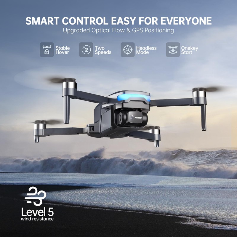 Drone with Camera 4K for Adults Beginners, Drone with GPS,
