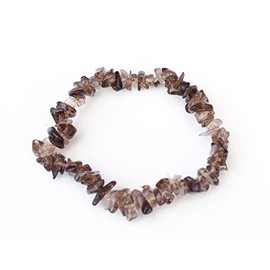 Reiki Energy Charged Smoky Quartz Crystal Chip Bracelet (Beautifully Gift Wrapped)