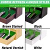 GoSports Premium Wooden Golf Putter Stand - Black, Natural, Brown,