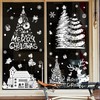 Fassory 9 Sheets 269 Pcs White Christmas Window Stickers, Reusable