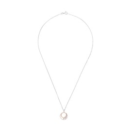 Amor 2026231 Women's Necklace with Pendant 925 Sterling Silver with Synthetic Zirconia 45 cm Bi-Colour Comes in Jewellery Gift Box, Sterling Silver, Cubic Zirconia