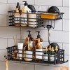 TAILI Shower Caddy Suction Cup 2 Pack with Hooks &