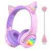 Riwbox CF9 - Auriculares Bluetooth para niños con luz LED,