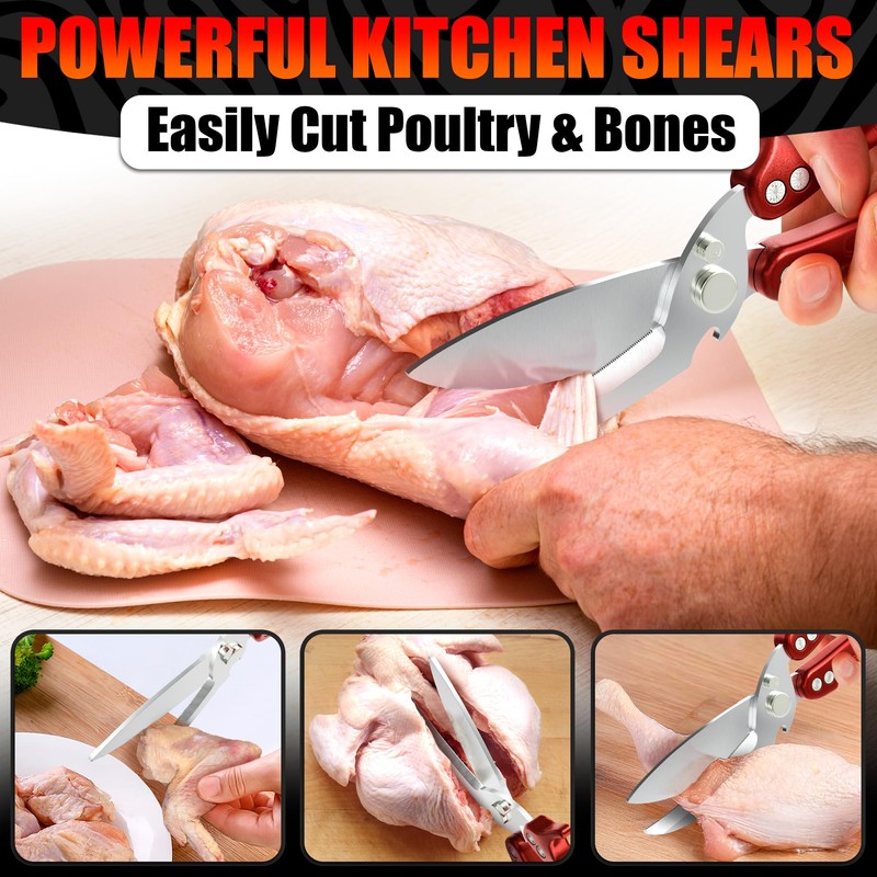 4-in-1 Kitchen Shears Heavy Duty – Sharp Seafood, Turkey Shears