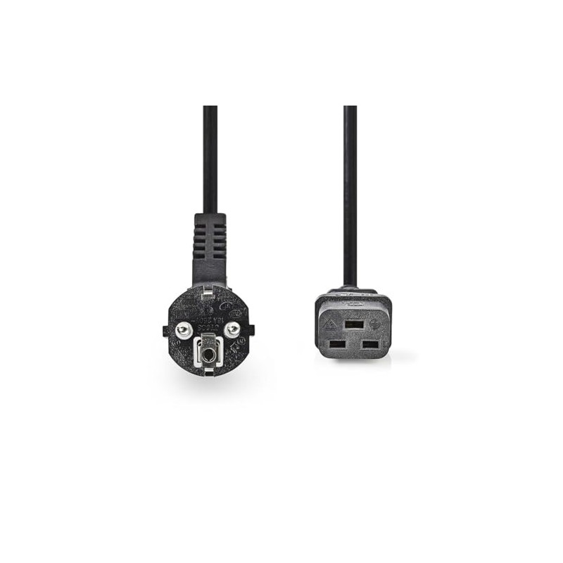 Nedis Power Cable - Earthing Contact Plug - IEC-320-C19 -