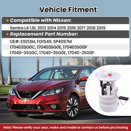 Hodflop E9213M Electric Fuel Pump Module Assembly Fits for Nissan Sentra L4 1.8L 2013-2019, Replace# FG1549 SP4097M 170403SG0C 170403SG0E 170403SG0F