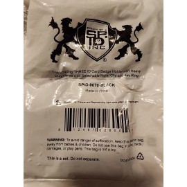 Specialist ID THREE Card Heavy Duty Plastic Badge Holder with Lanyard - Top Load