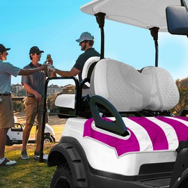 YOKYHOM Golf Cart Seat Covers, Purple Golf Cart Seat Towel Blanket Keeps Seat Comfortable and Clean,100% Microfiber, 51''x 31'',for EZGO, Yamaha, Club Car and More 2-Seat Golf Carts