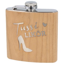 Spruchreif Stainless Steel Hip Flask with Engraving, Women's Hip Flask, Bridesmaids Gifts, Hen Party Gift, Girlfriend Gift