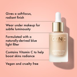 ICONIC LONDON ICONIC LONDON Underglow Blurring Primer | Blurs Imperfections and Gives Skin a Radiant Glow, Cruelty-Free, Vegan Makeup, 0.91 Fl oz