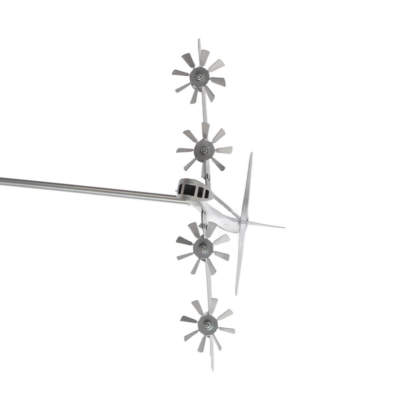 Aircraft Wind Sculpture Wind Powered Rotate Stainless Steel Airplane Windmill