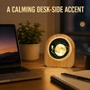 LED Galaxy Crystal Ball with Wooden Base for Home Decor