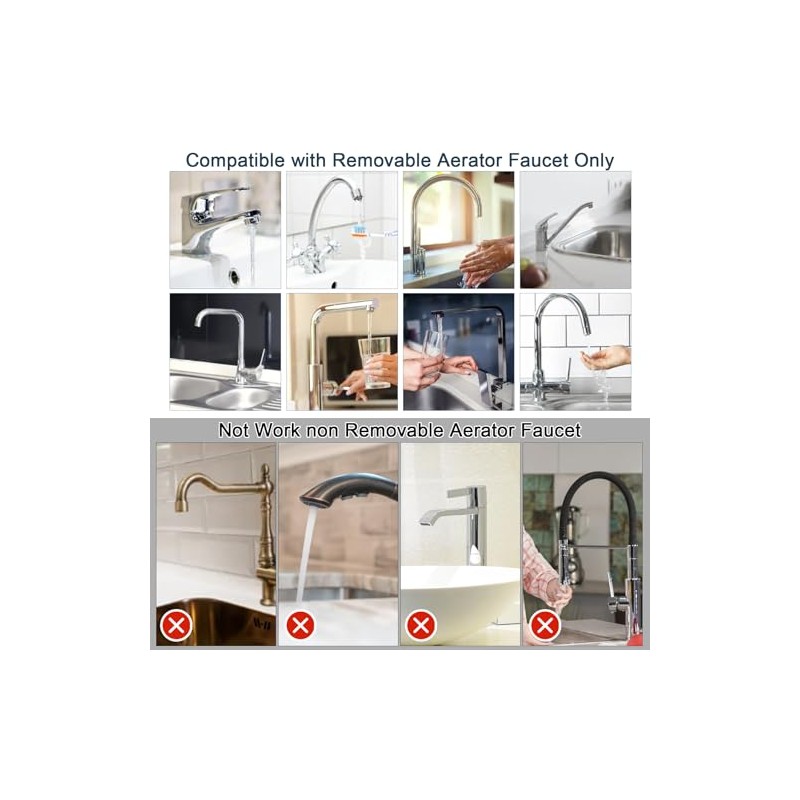 Faucet Quick Adapter Connector with Aerator,Sink Faucet to Shower Hose/Garden