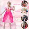 HenzWorld Kids Girls Princess Costume Pink Princess Dress Fancy Party