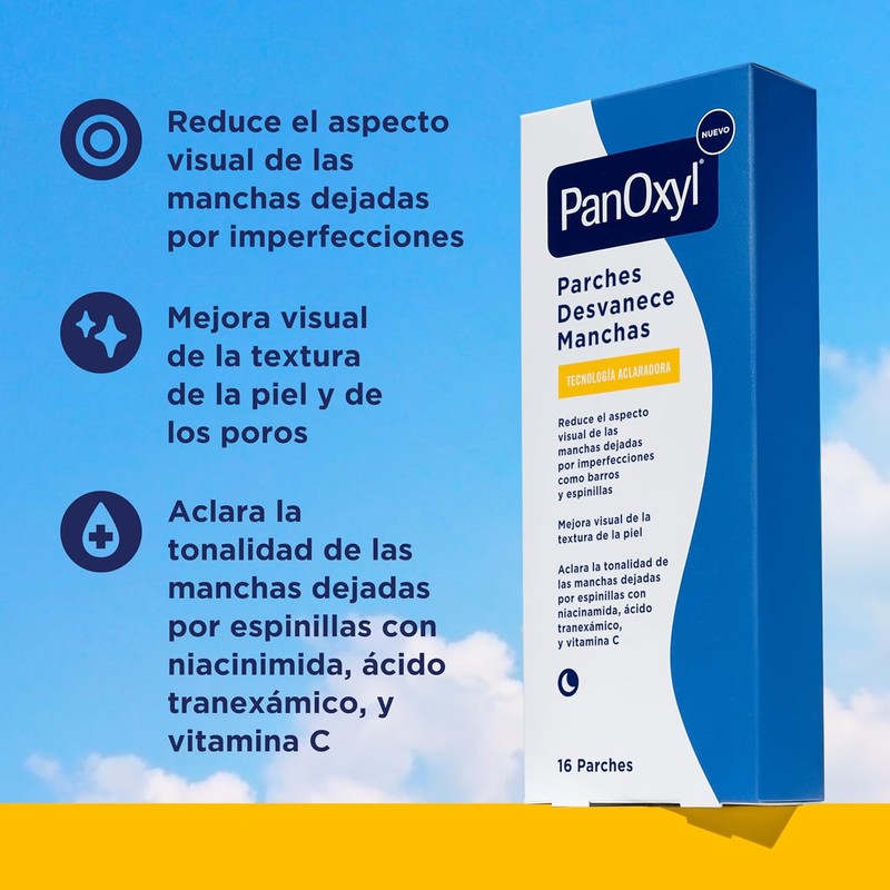 PanOxyl Parches Desvanece Manchas 16 Piezas Grandes