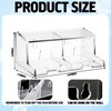 AceOrbit Clear Acrylic Lip Balm Dispenser with Lid, 2-compartment Wall