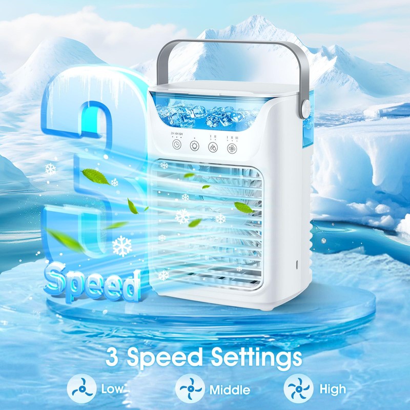 Portable Air Conditioner 3-in-1Mini Fan Cooler & Humidifier with 700