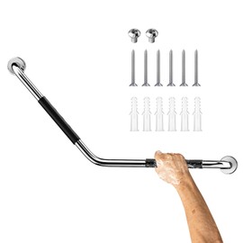 32 Inch Angled Grab Bars for Bathtubs and Showers Anti Slip, Shower Grab Bars for Seniors Wall Mount, Safety Handicap Grab Bars for Shower with Concealed Screws, Tesuchan (135°)