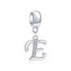 SOUKISS Letter E Charm Sterling Silver 925 Initial A-z Alphabet
