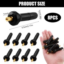 Pack of 8 Valve for Schrader Sensor, Rubber Valve Replacement for TPMS, Tyre Pressure Sensor for Tyre Pressure Monitoring System, TPMS Valve Tyre Sensor for Car