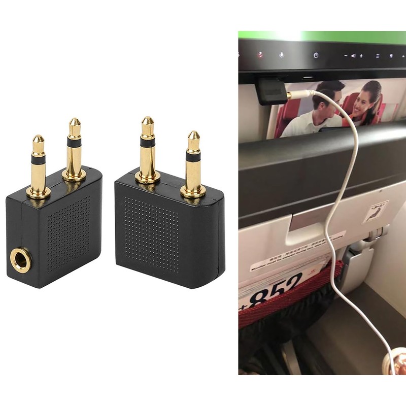 LeTradeJP Airplane Earphone Jack Converter Adapter, 3.5mm Dual Jack Converter,