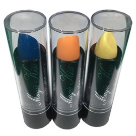 terry_and_jun Magic Kiss, Aloe, Vera, Stays On Lipstick, Hawaii, Classic, Souvenir, Set of 3 (Blue/Orange/Yellow)
