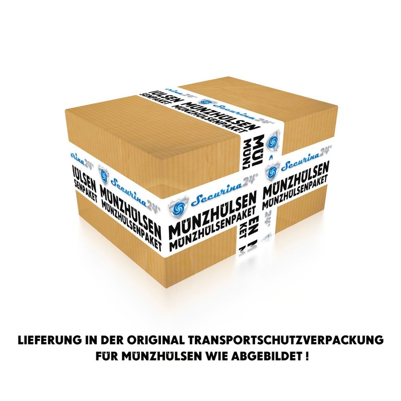 Securina24 Coin Tubes Pack of 300 1 to 2 Euro